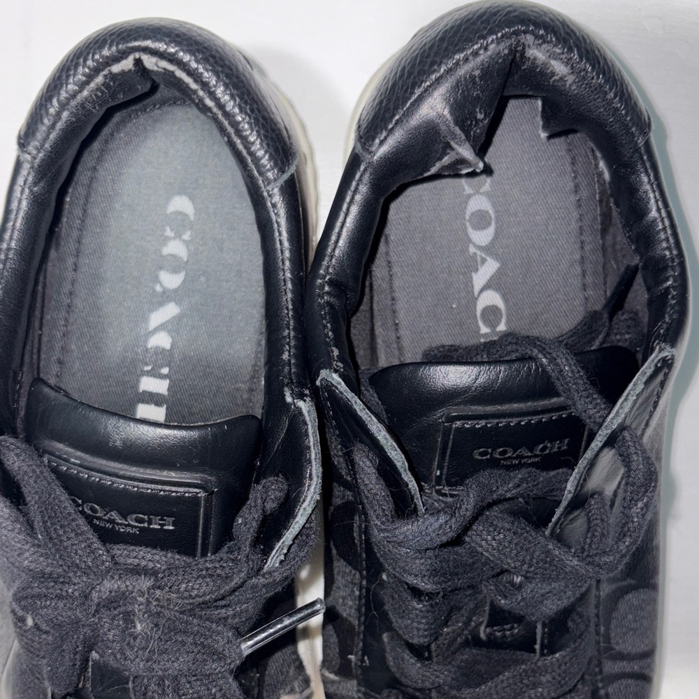 Coach Black Sneakers size 7.5 EUR 40.5 used condition - Picture 10 of 15